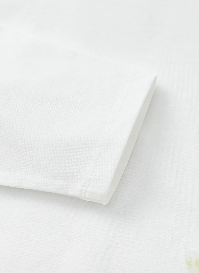 Balabala White Kids Boys Round v-neck long-sleeved T-shirt for Men | Best Price UAE